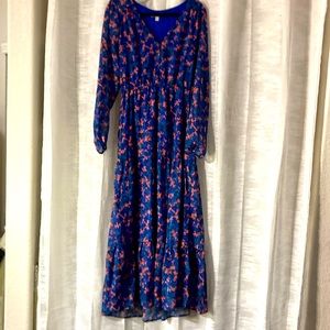 Dress by Chelsea 28 Long sheer sleeve maxi dress with blue lining. Casual wear